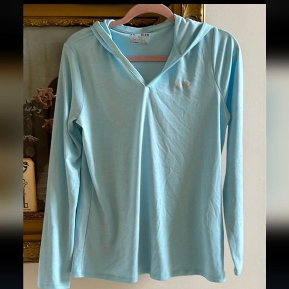 Under Armour Women's Light Blue Hoodie Top